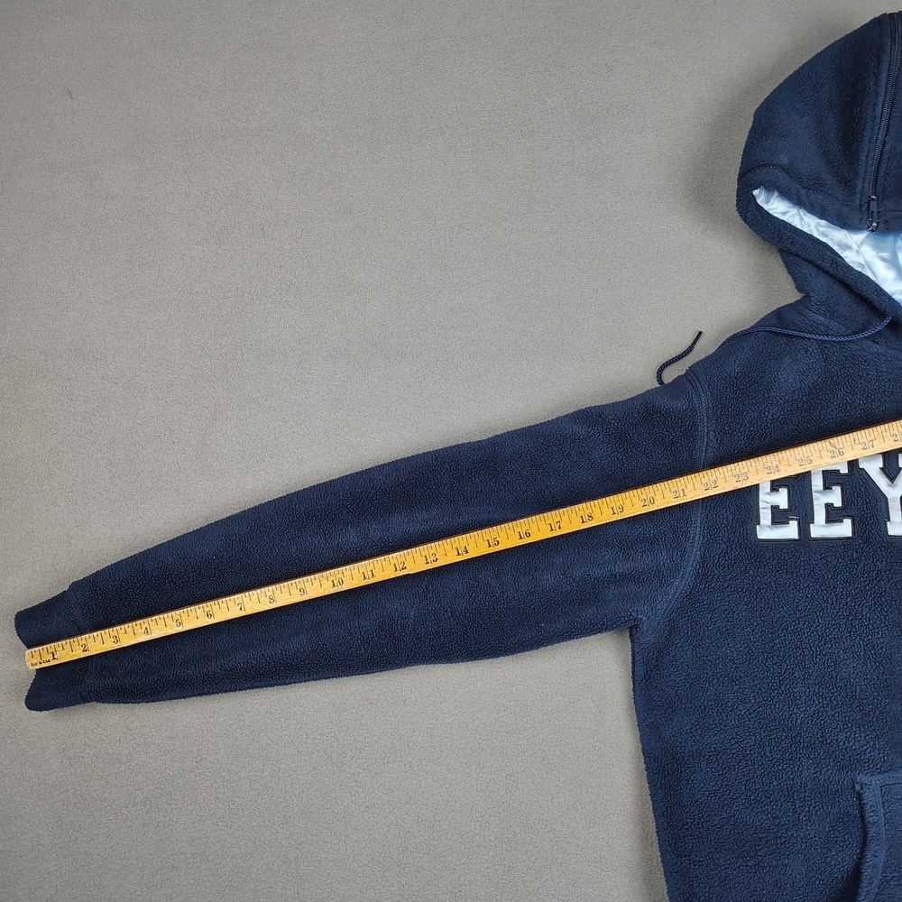 Y2K Disney Eeyore "True Blue" Fleece‎ Hoodie Adult Small Embroidered Big Logo - Picture 8 of 12